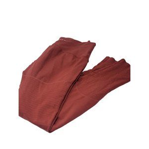 ALPHALETE Leggings Workout Gym Yoga Pants Rust Red Color